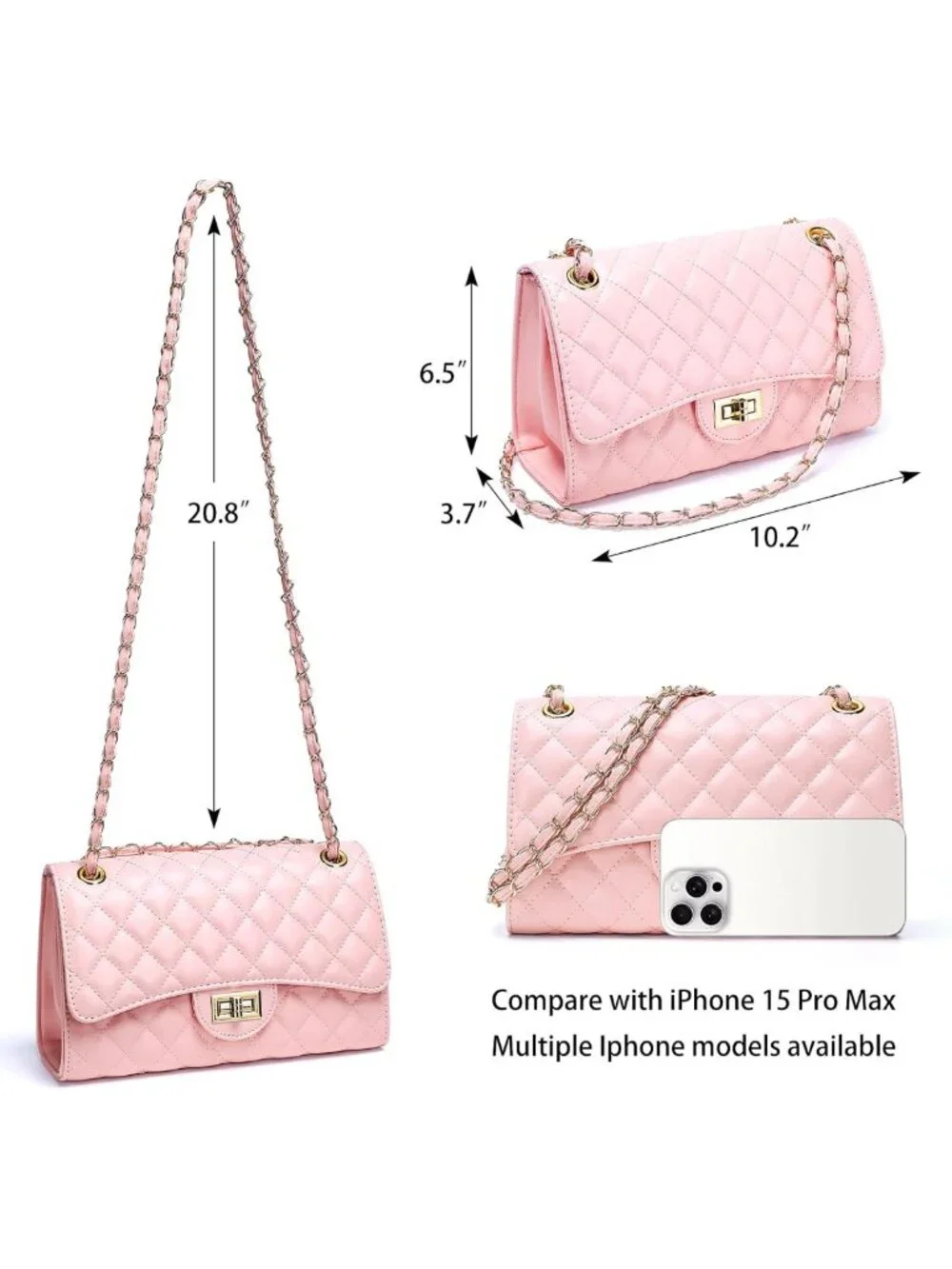 Trendy Quilted Leather Crossbody Bag for Women | Stylish Shoulder Purse with